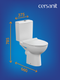 Миниатюра изображения товара Унитаз напольный Cersanit Nature Clean On 011 3/5 DPL EO slim / 65410