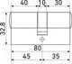 Миниатюра изображения товара Цилиндровый механизм замка Стандарт Max 80 (35х45) SN перф. ключ/вертушка 5 ключей