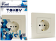 Миниатюра изображения товара Розетка Tokov Electric TKE-PX-R1FZSF-C02 (бежевый)