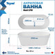 Миниатюра изображения товара Ванна акриловая Teymi Kati 170x80x58 / T130111 (белый матовый)
