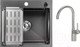 Миниатюра изображения товара Мойка кухонная со смесителем Saniteco 5045 Nano + смеситель Spike (с сифоном, дозатором и коландером)
