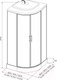 Миниатюра изображения товара Душевая кабина IVA 100x100x215 / SC010CM (белый/матовое стекло)