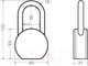Миниатюра изображения товара Замок навесной БУЛАТ ВС6-Т65-01МХ (ВС1С-865Д)