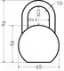 Миниатюра изображения товара Замок навесной БУЛАТ ВС6-Т65МХ (ВС1С-865)