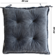Миниатюра изображения товара Подушка на стул Lanatex Plush 0350 / 22339 (44x44x10см, темно-серый)