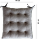 Миниатюра изображения товара Подушка на стул Lanatex Wool 0349 / 22328 (44x44x9см, серый)