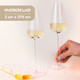 Миниатюра изображения товара Набор бокалов Makkua Crystal Elegance Сhampagne MС270