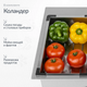 Миниатюра изображения товара Мойка кухонная со смесителем Saniteco 6045 + Spike F9S07011 (сатин, с сифоном, дозатором и коландером)