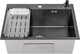 Миниатюра изображения товара Мойка кухонная со смесителем Saniteco 6045 Nano + Spike F9S07011 (сатин, с сифоном, дозатором и коландером)