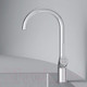 Миниатюра изображения товара Мойка кухонная со смесителем Saniteco 6550-L + Spike F9S07000 (хром, с сифоном, дозатором и коландером)