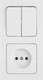 Миниатюра изображения товара Блок выключатель+розетка Bylectrica Astrum 2В-РЦ-7521 (белый)
