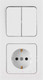 Миниатюра изображения товара Блок выключатель+розетка Bylectrica Astrum 2В-РЦ-7522 (белый)