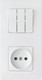Миниатюра изображения товара Блок выключатель+розетка Bylectrica Astrum 3В-РЦ-7531 (белый)