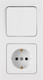 Миниатюра изображения товара Блок выключатель+розетка Bylectrica Astrum В-РЦ-7512 (белый)