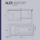 Миниатюра изображения товара Ванна акриловая Alex Baitler Garda 160х70 (New White)