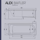 Миниатюра изображения товара Ванна акриловая Alex Baitler Michigan 180х80 (New White)