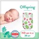 Миниатюра изображения товара Подгузники детские Offspring NB 2-4кг Арбузы / OF01NB26WML (26шт)