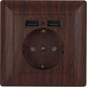 Миниатюра изображения товара Розетка INTRO Solo 4-410-10 / Б0043408 (венге)