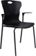 Миниатюра изображения товара Стул офисный Norden Seven Black / 388 Black (черный пластик/черная база с подлокотниками)