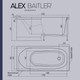 Миниатюра изображения товара Ванна акриловая Alex Baitler Nemi 150x70