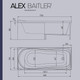 Миниатюра изображения товара Ванна акриловая Alex Baitler Saima 170x70