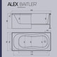 Миниатюра изображения товара Ванна акриловая Alex Baitler Victoria 150x70