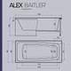 Миниатюра изображения товара Ванна акриловая Alex Baitler Ontario 150x70