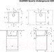 Миниатюра изображения товара Мойка кухонная Ulgran Quartz Underground 400 (07 уголь)