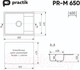 Миниатюра изображения товара Мойка кухонная Practik PR-M 650-001 (белый камень)