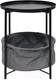 Миниатюра изображения товара Журнальный столик AksHome Trent (черный с серой корзиной)