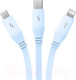 Миниатюра изображения товара Кабель Baseus USB to Micro USB+Type-C+iP CB000063 / 662802585C (1.1м, синий)