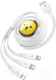 Миниатюра изображения товара Кабель Baseus USB to Micro USB+Type-C+iP CB000063 / 662802585B (1.1м, белый)