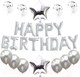 Миниатюра изображения товара Набор воздушных шаров Sundays Party Happy Birthday / C0004285G (25шт, серебристый)
