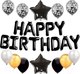 Миниатюра изображения товара Набор воздушных шаров Sundays Party Happy Birthday / C0004285B (25шт, золото/черный/серебристый)