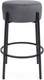 Миниатюра изображения товара Табурет барный AksHome Bob (темно-серый велюр HCJ-40/черный)