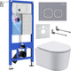 Миниатюра изображения товара Унитаз подвесной с инсталляцией Roxen StounFix Dual Fresh 966428