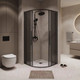 Миниатюра изображения товара Душевой уголок Niagara NG-2825-34BLACK 80x80x195 (черный матовый/тонированное стекло)