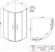Миниатюра изображения товара Душевой уголок Niagara NG-6825-34BLACK 80x80x195 (черный матовый/прозрачное стекло)