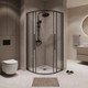 Миниатюра изображения товара Душевой уголок Niagara NG-6826-34BLACK 90x90x195 (черный матовый/прозрачное стекло)