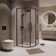 Миниатюра изображения товара Душевой уголок Niagara NG-6826-34BLACK 90x90x195 (черный матовый/прозрачное стекло)