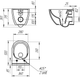 Миниатюра изображения товара Унитаз подвесной Cersanit Brasko Smart Clean On DPL EO Slim LP / 64824
