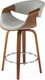 Миниатюра изображения товара Стул барный Halmar H123 (серый/орех)