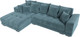 Миниатюра изображения товара Диван угловой Лига Диванов НордСтар левый / 121106L (велюр бирюзовый/подушки велюр бирюзовый)