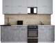 Миниатюра изображения товара Кухонный гарнитур Интерлиния Мила Gloss 50-26 (грей/керамика/травертин серый)