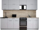 Миниатюра изображения товара Кухонный гарнитур Интерлиния Мила Gloss 50-26 (грей/грей/травертин серый)