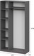 Миниатюра изображения товара Шкаф Mio Tesoro ШК 5 1200 3-х створчатый (графит серый)