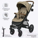 Миниатюра изображения товара Детская прогулочная коляска Tomix Stella Lux / HP-777LUX (песчано-коричневый)