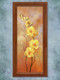 Миниатюра изображения товара Картина Декарт Желтые цветы на коричневом 8Л2114 (в раме)