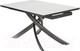 Миниатюра изображения товара Обеденный стол M-City Estebio 160 KL-99 / 614M05573 (белый мрамор мат/итальянская керамика/серый)