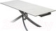 Миниатюра изображения товара Обеденный стол M-City Estebio 160 KL-99 / 614M05573 (белый мрамор мат/итальянская керамика/серый)